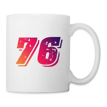 76 number symbol - Mug - white - Right
