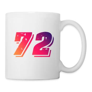 72 Zahl Symbol - Tasse - Weiß - Rechts