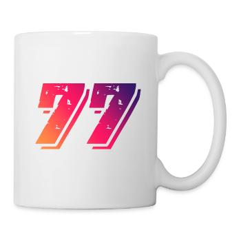 77 Zahl Symbol - Tasse - Weiß - Rechts