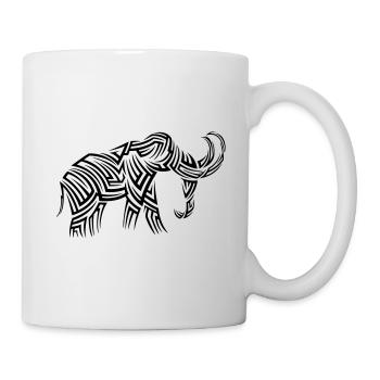 Mammut Tribal Tattoo - Tasse - Weiß - Rechts