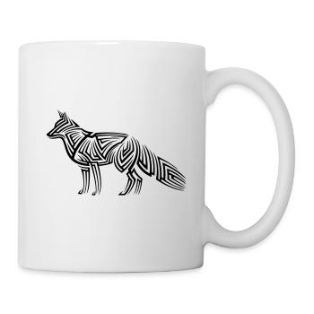 Fuchs Tribal Tattoo - Tasse - Weiß - Rechts