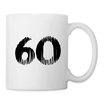 60 Zahl Trikot - Tasse - Weiß - Rechts