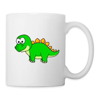 Dinosaurier stegosaurus Comic - Tasse - Weiß - Rechts
