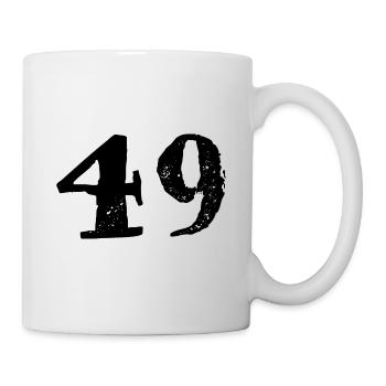 49 Zahl Trikot - Tasse - Weiß - Rechts