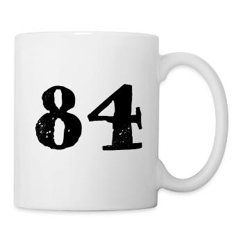 84 Zahl Trikot - Tasse - Weiß - Rechts