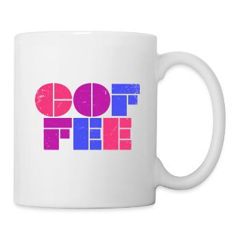Café - Dicton rétro des amateurs de café - Mug blanc - blanc - Droite