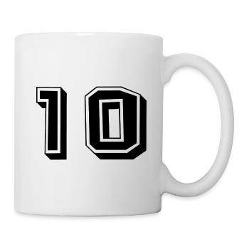 10 YEARS. 10th ANNIVERSARY. ANNIVERSARY 10 YEARS. 10 - Mug - white - Right