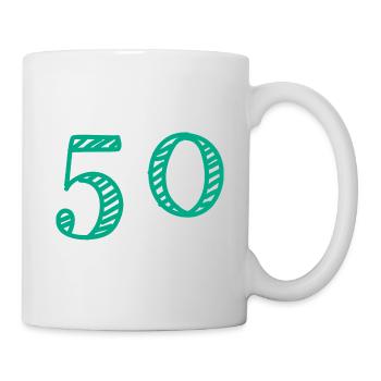 50 YEARS. 50th ANNIVERSARY. ANNIVERSARY 50 YEARS. 50 - Mug - white - Right