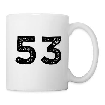 Maillot à 53 numéros - Mug blanc - blanc - Droite