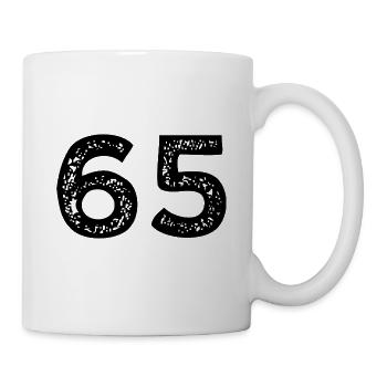 65 Zahl Trikot - Tasse - Weiß - Rechts