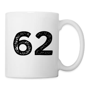 62 Zahl Trikot - Tasse - Weiß - Rechts