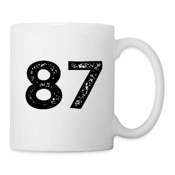 87 Zahl Trikot - Tasse - Weiß - Rechts