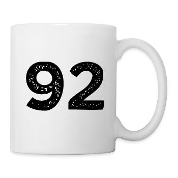 92 number jersey - Mug - white - Right