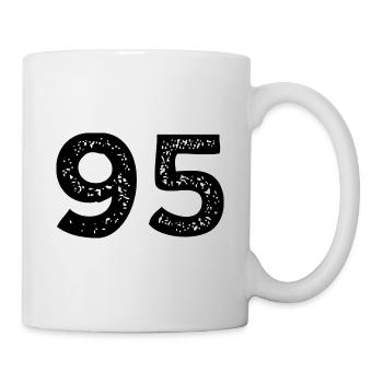 Maillot à 95 numéros - Mug blanc - blanc - Droite