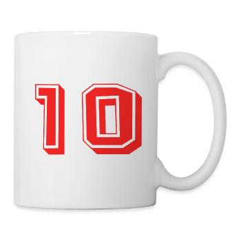 10 YEARS. 10th ANNIVERSARY. ANNIVERSARY 10 YEARS. 10 - Mug - white - Right