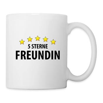 5 Sterne Freundin - Tasse - Weiß - Rechts
