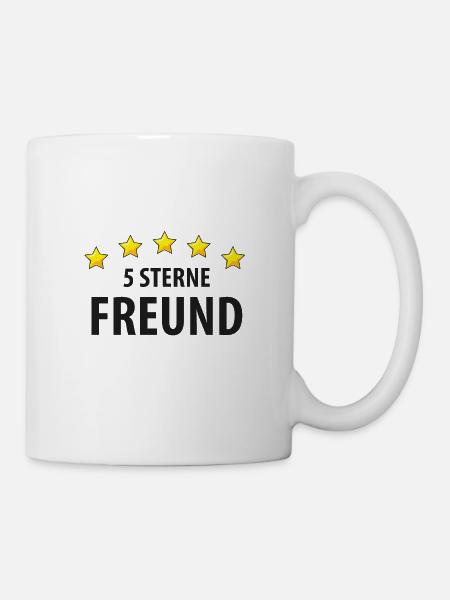 5 Sterne Freund - Tasse - Weiß