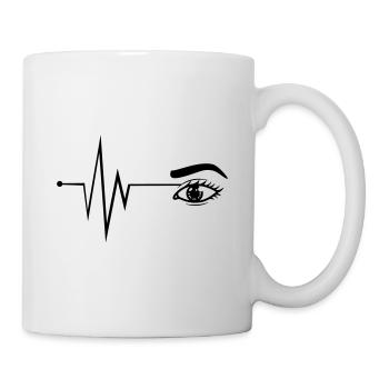 Augen symbol Puls - Tasse - Weiß - Rechts