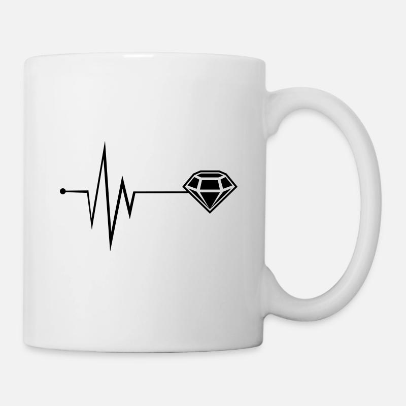 Diamant Icon Puls - Tasse - Weiß