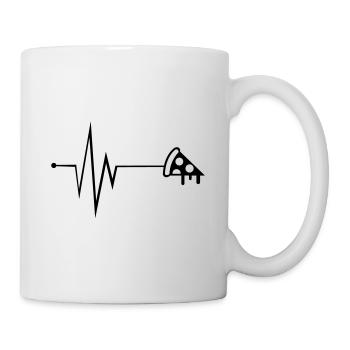 Pizza Puls Silhouette - Mug blanc - blanc - Droite