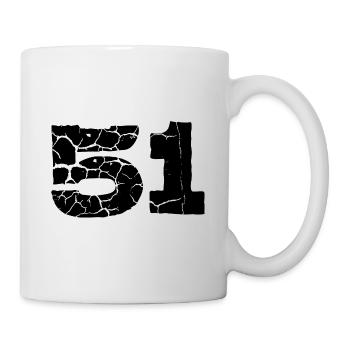 51 Zahl Trikot - Tasse - Weiß - Rechts