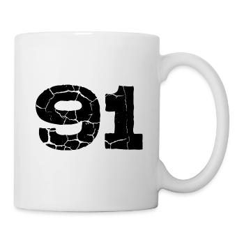Maillot à 91 numéros - Mug blanc - blanc - Droite