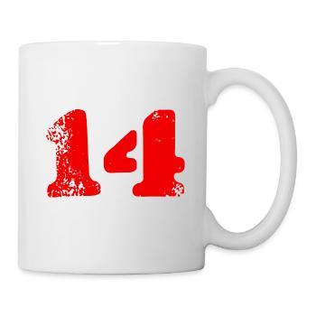 14 Symbole numérique - Mug blanc - blanc - Droite