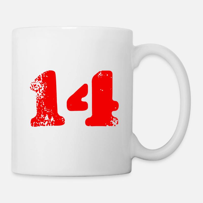 14 Symbole numérique - Mug blanc - blanc