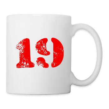 19 Symbole numérique - Mug blanc - blanc - Droite