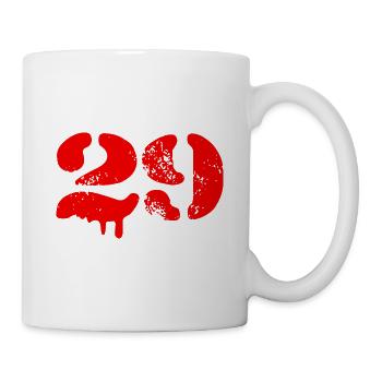 29 Zahl Symbol - Tasse - Weiß - Rechts