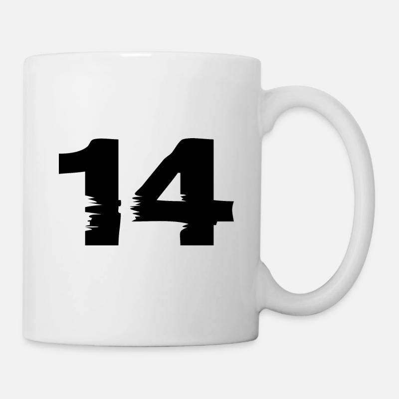 14 Zahl - Tasse - Weiß