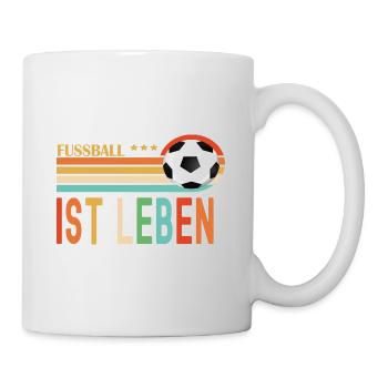 Fussball ist Leben - Tasse - Weiß - Rechts