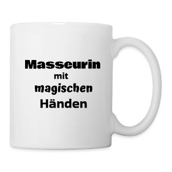 Masseurin mit magischen Händen, Massage, Massagen - Tasse - Weiß - Rechts