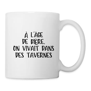 âge de bière - Mug blanc - blanc - Droite