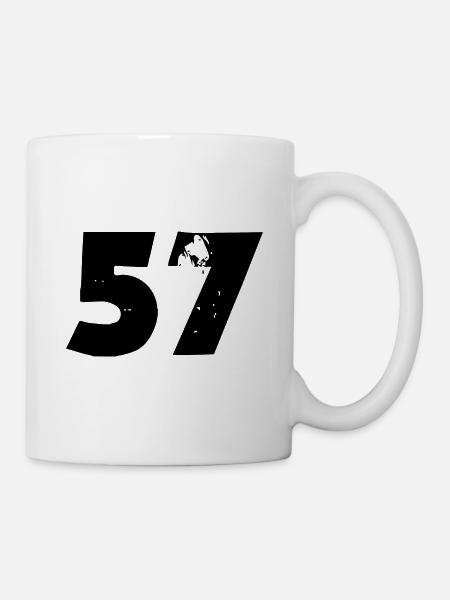 57 Zahl - Tasse - Weiß