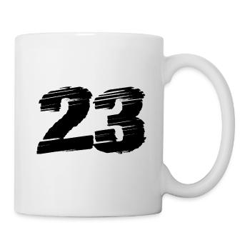 23 Maillot numéro - Mug blanc - blanc - Droite