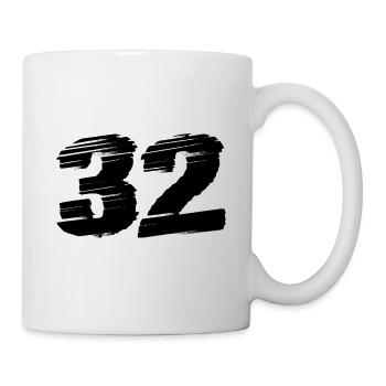 Maillot 32 Numéro - Mug blanc - blanc - Droite