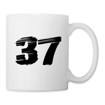 37 Numéro maillot - Mug blanc - blanc - Droite