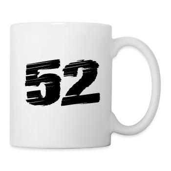 52 Maillot numéro - Mug blanc - blanc - Droite