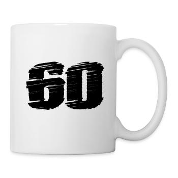 60 Zahl Trikot - Tasse - Weiß - Rechts