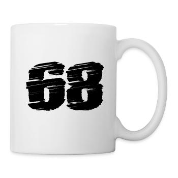 68 Maillot numéro - Mug blanc - blanc - Droite