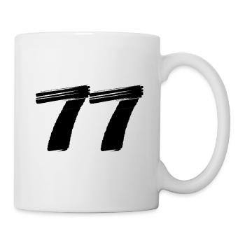 77 Zahl Trikot - Tasse - Weiß - Rechts