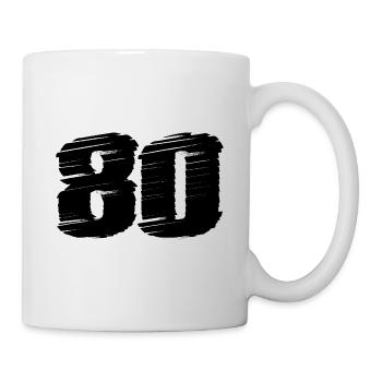 Maillot 80 numéro - Mug blanc - blanc - Droite