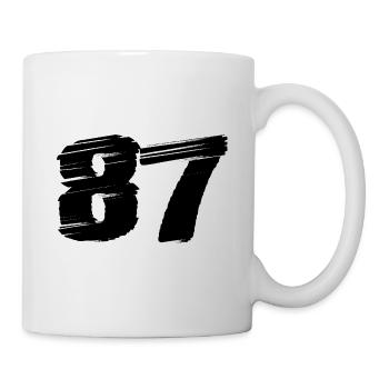 87 Zahl Trikot - Tasse - Weiß - Rechts