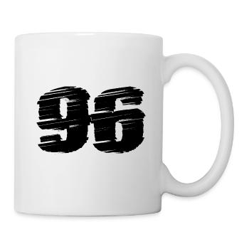 96 Maillot numéro - Mug blanc - blanc - Droite