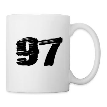 97 Numéro maillot - Mug blanc - blanc - Droite