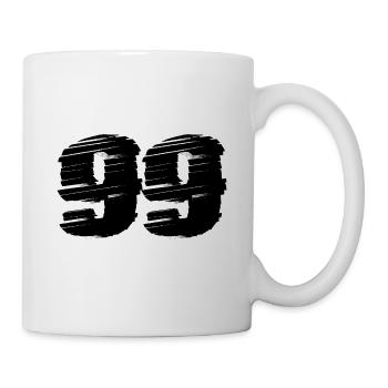 99 Maillot numéro - Mug blanc - blanc - Droite