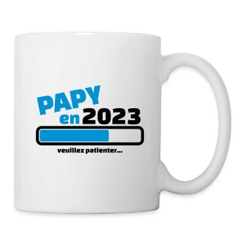 papy en 2023 veuillez patienter - Mug blanc - blanc - Droite