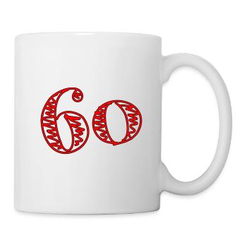 60 YEARS. 60TH ANNIVERSARY. BIRTHDAY 60 YEARS. 60 - Mug - white - Right