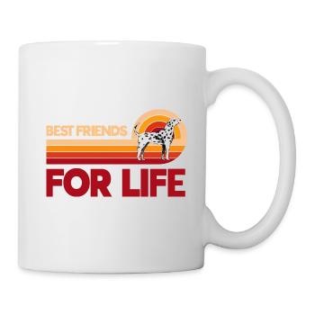 Meilleurs amis pour la vie Dalmatiens - Mug blanc - blanc - Droite